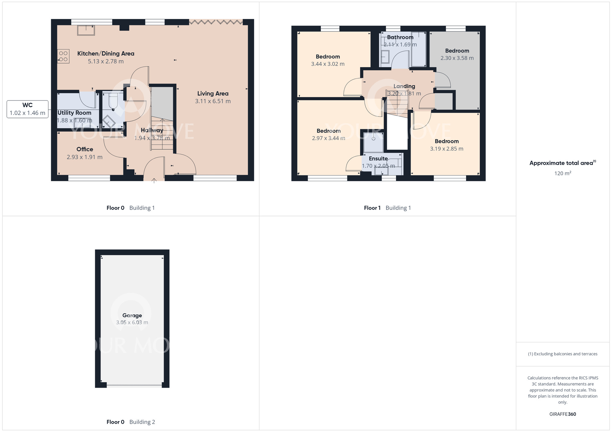 Floorplan of 4 bedroom Detached House for sale, Cranesbill Lane, Darlington, Durham, DL2