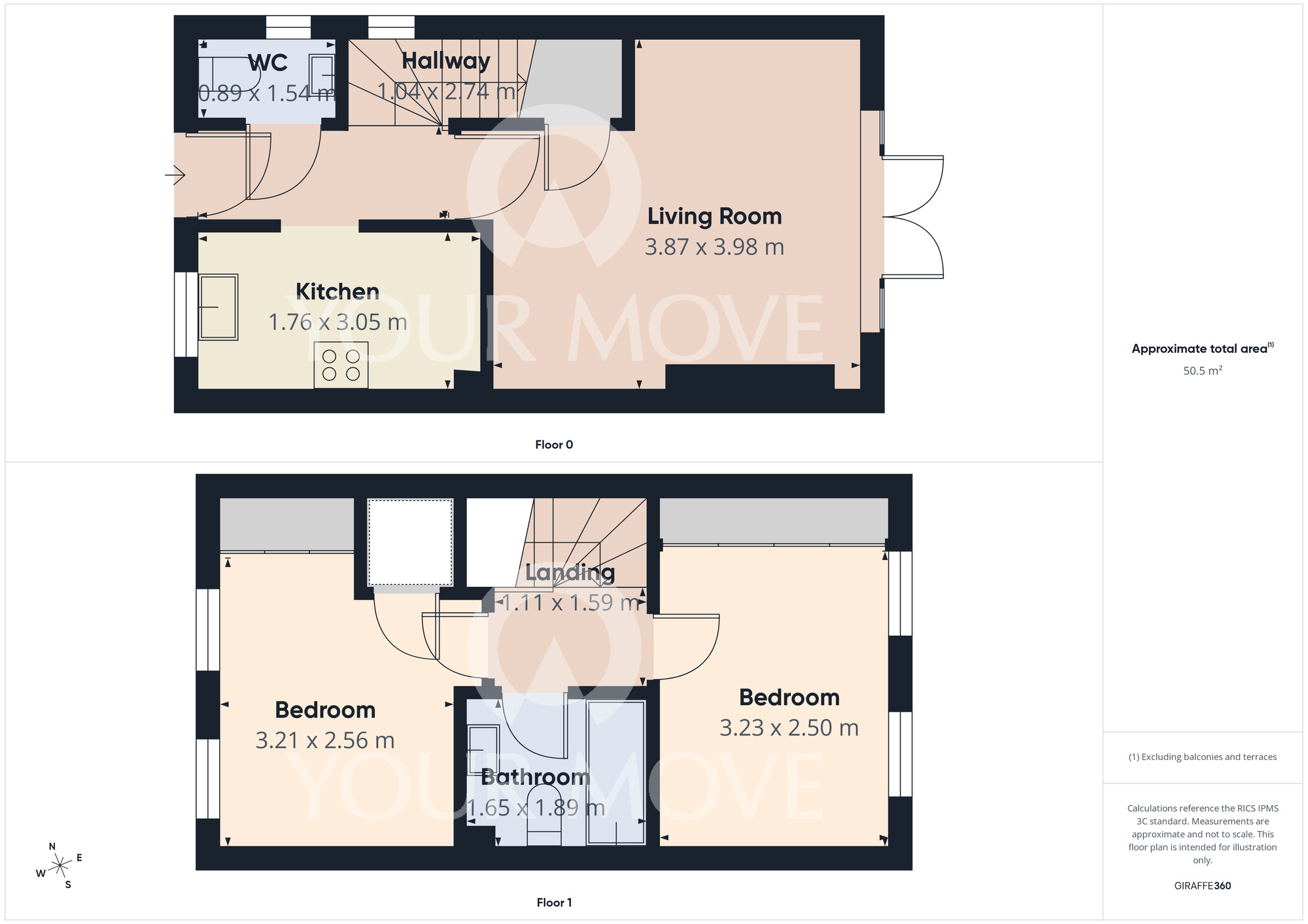 Floorplan of 2 bedroom Semi Detached House for sale, Balaguer Grove, Darlington, Durham, DL2