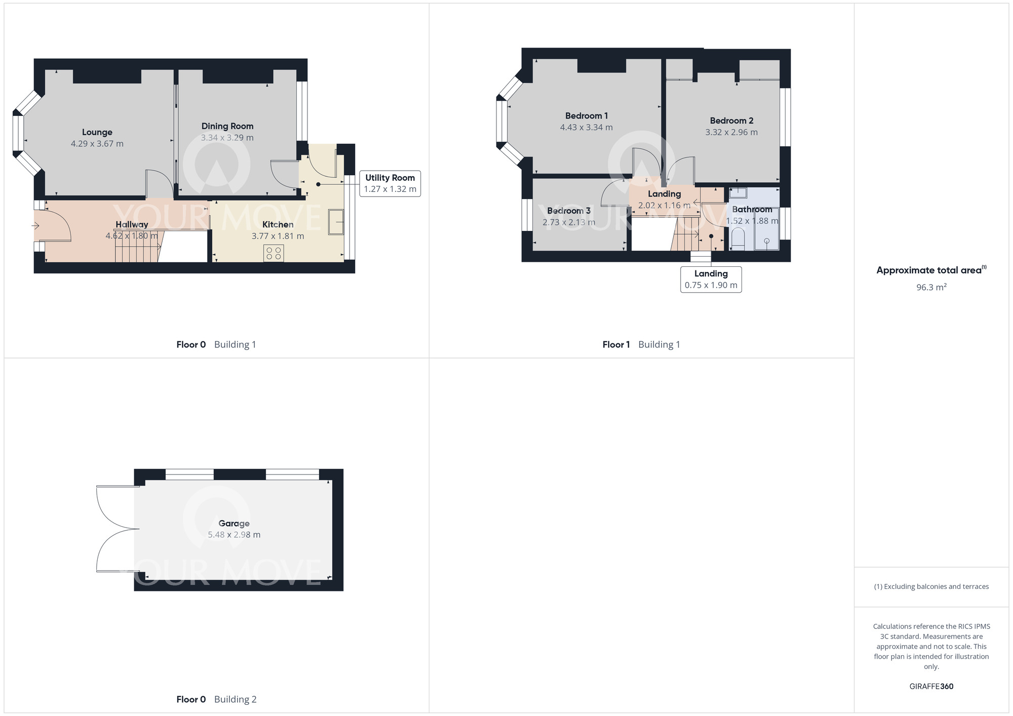 Floorplan of 3 bedroom Semi Detached House for sale, Geneva Road, Darlington, Durham, DL1