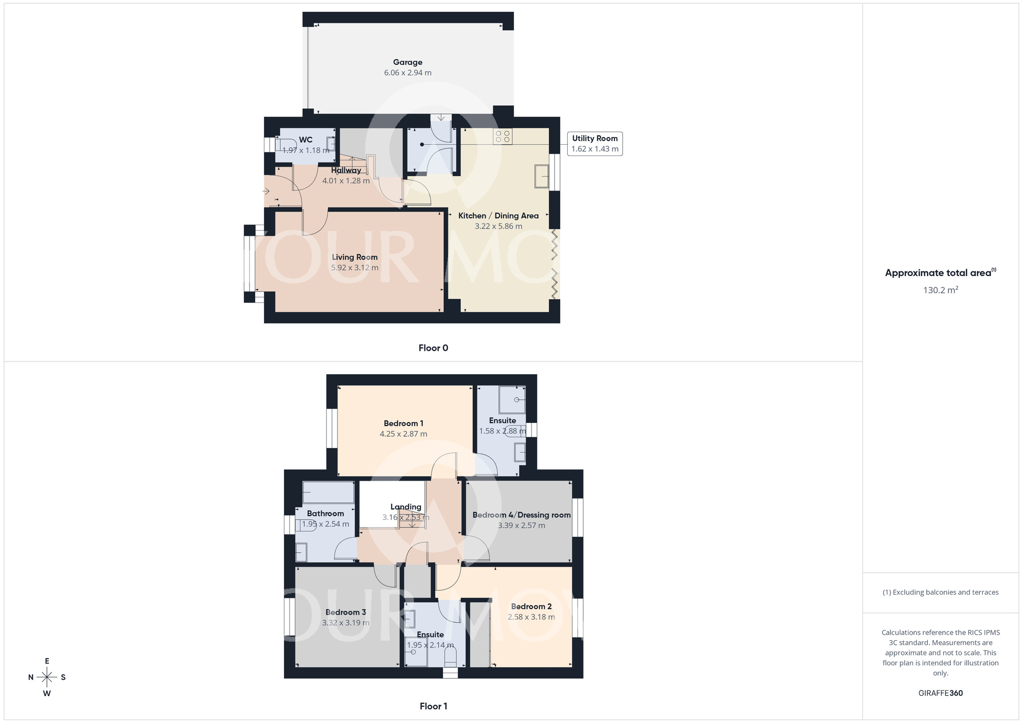 Floorplan of 4 bedroom Detached House for sale, Venus View, Darlington, Durham, DL2