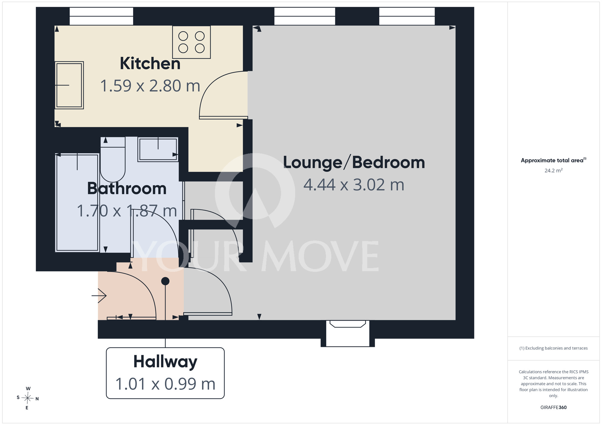 Floorplan of Flat for sale, Quaker Lane, Darlington, Durham, DL1