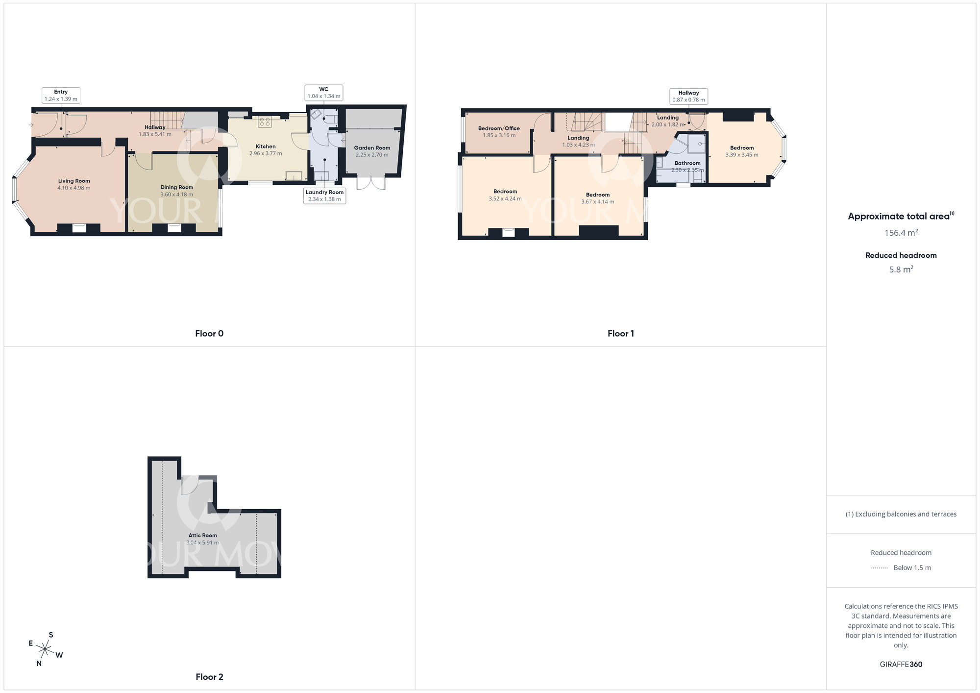 Floorplan of 4 bedroom Mid Terrace House for sale, Greenbank Road, Darlington, Durham, DL3