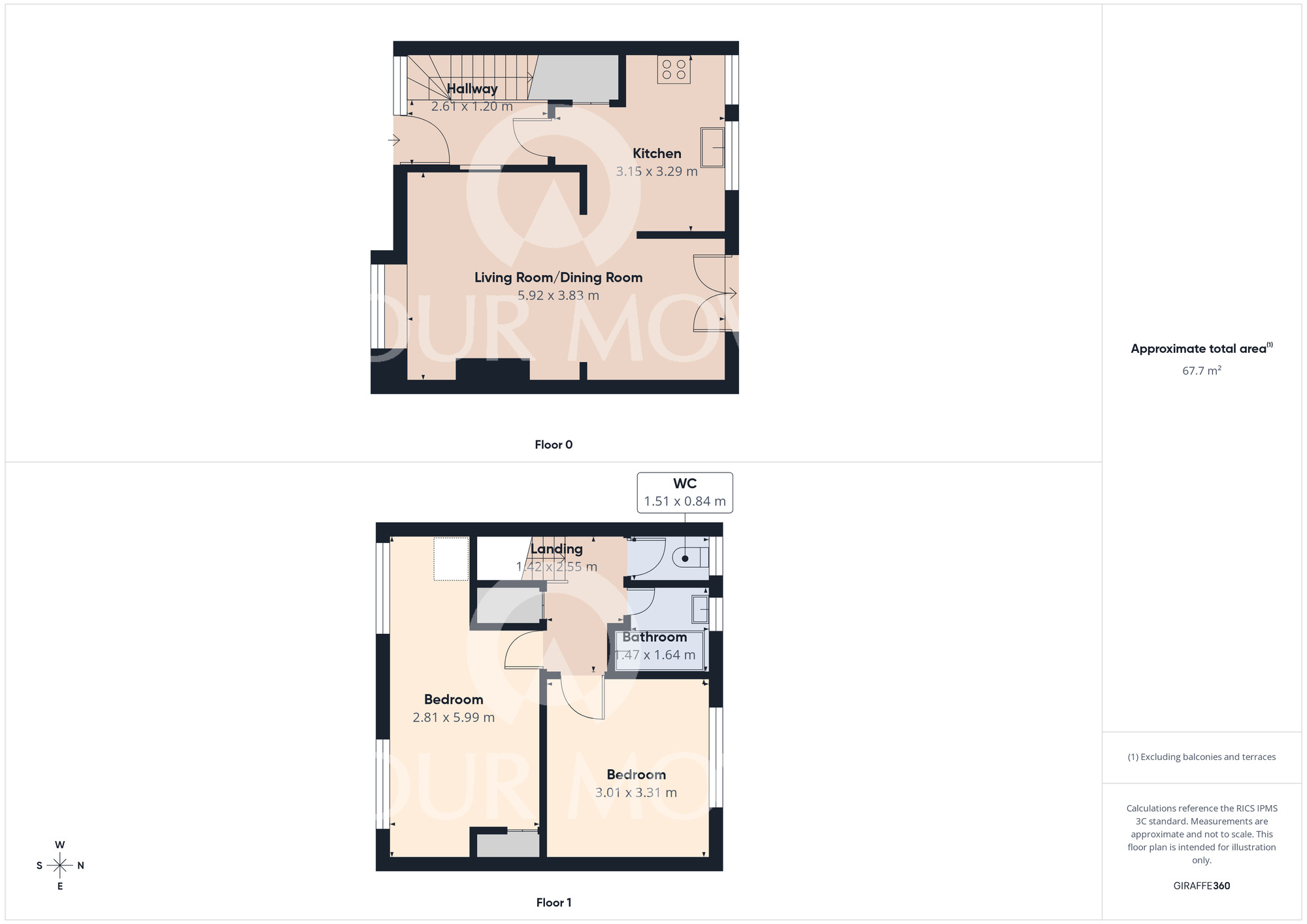Floorplan of 2 bedroom Mid Terrace House for sale, Selby Crescent, Darlington, Durham, DL3