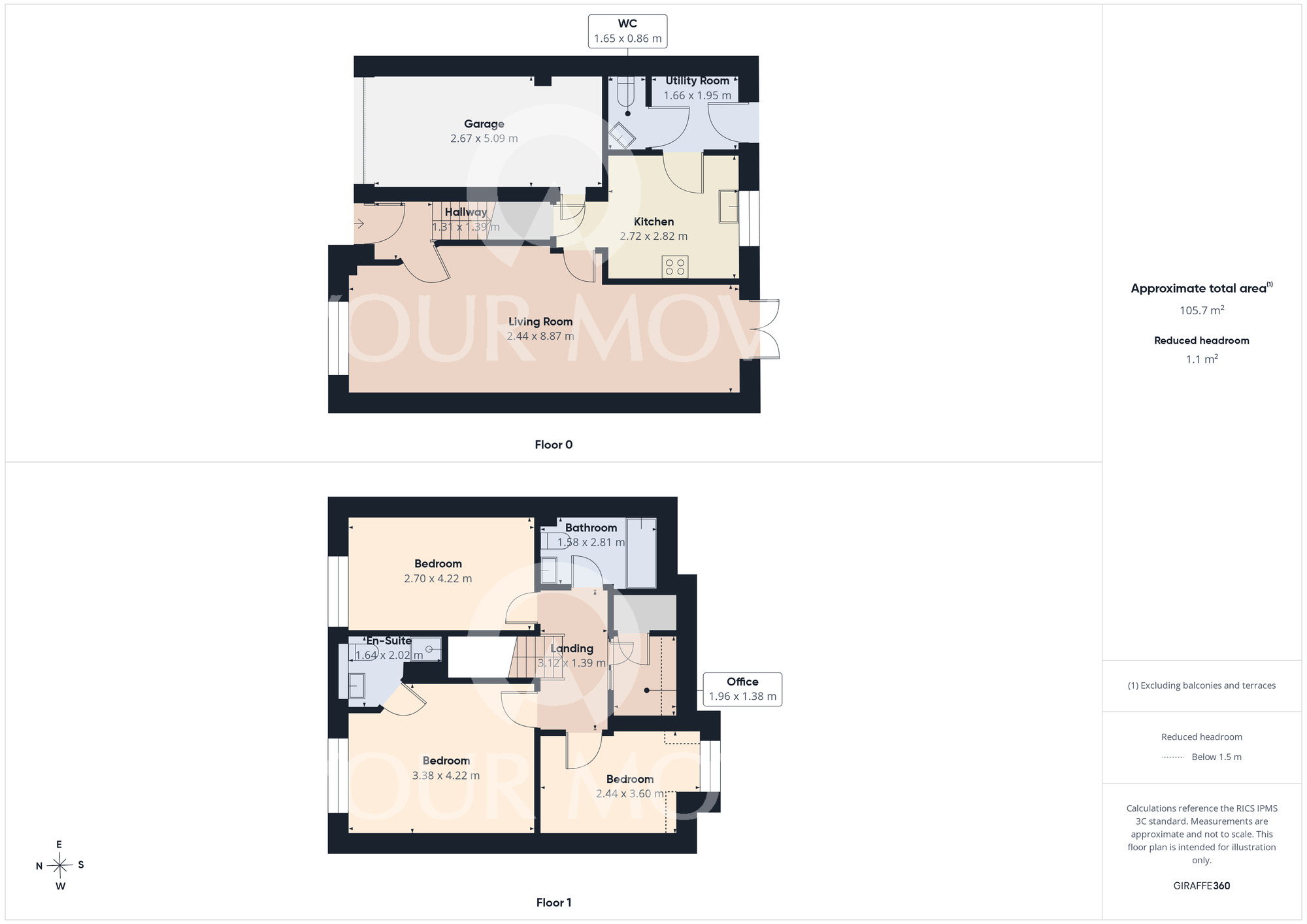 Floorplan of 3 bedroom Semi Detached House for sale, Wildair Close, Darlington, Durham, DL2