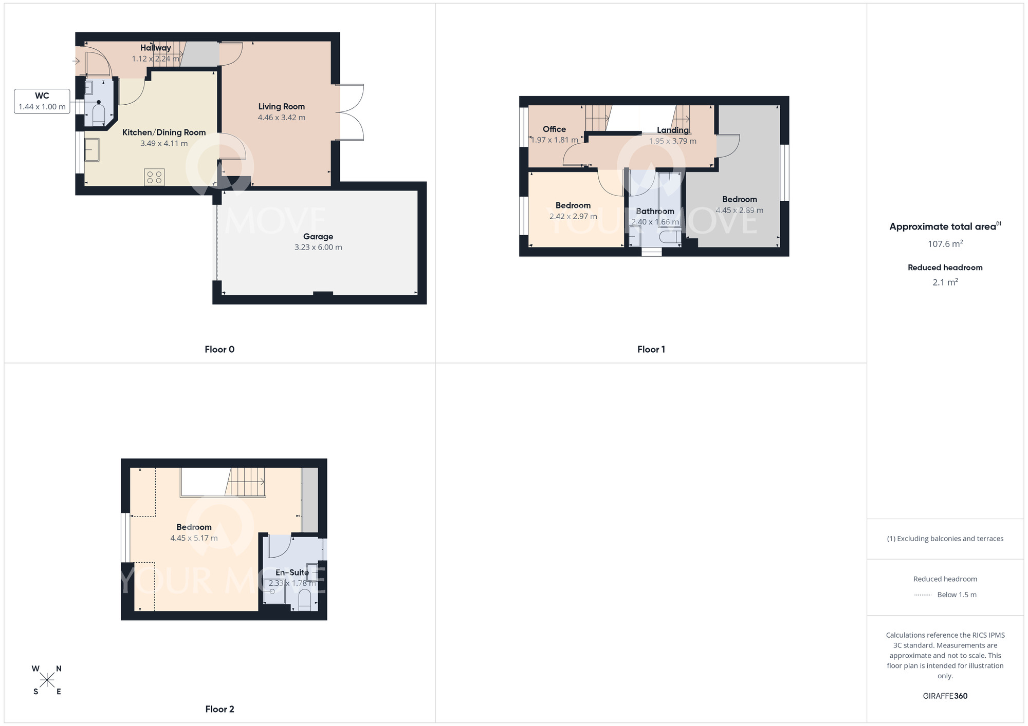 Floorplan of 3 bedroom Semi Detached House for sale, John Dixon Lane, Darlington, Durham, DL1