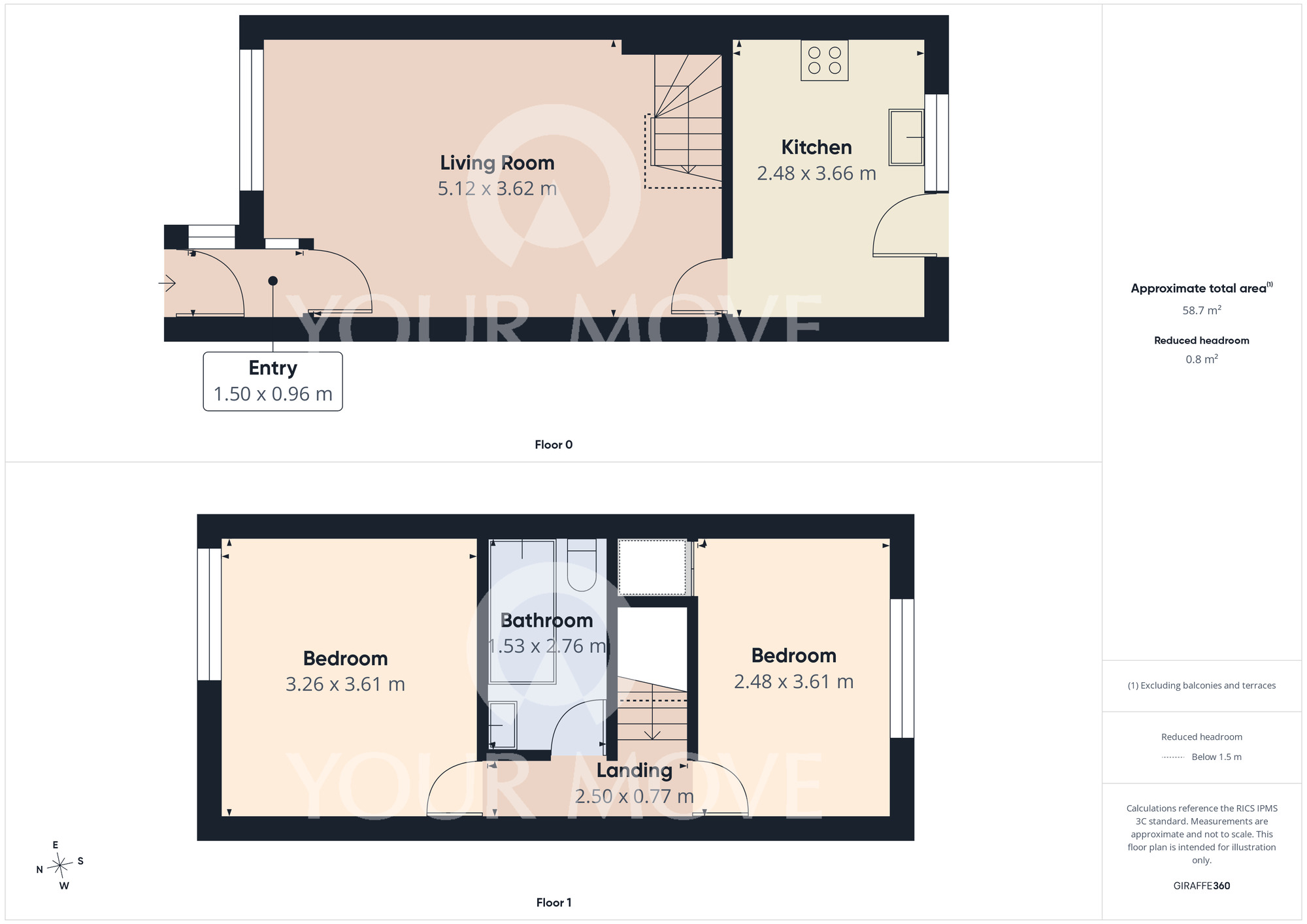 Floorplan of 2 bedroom Mid Terrace House for sale, Sparrow Hall Drive, Durham, DL1