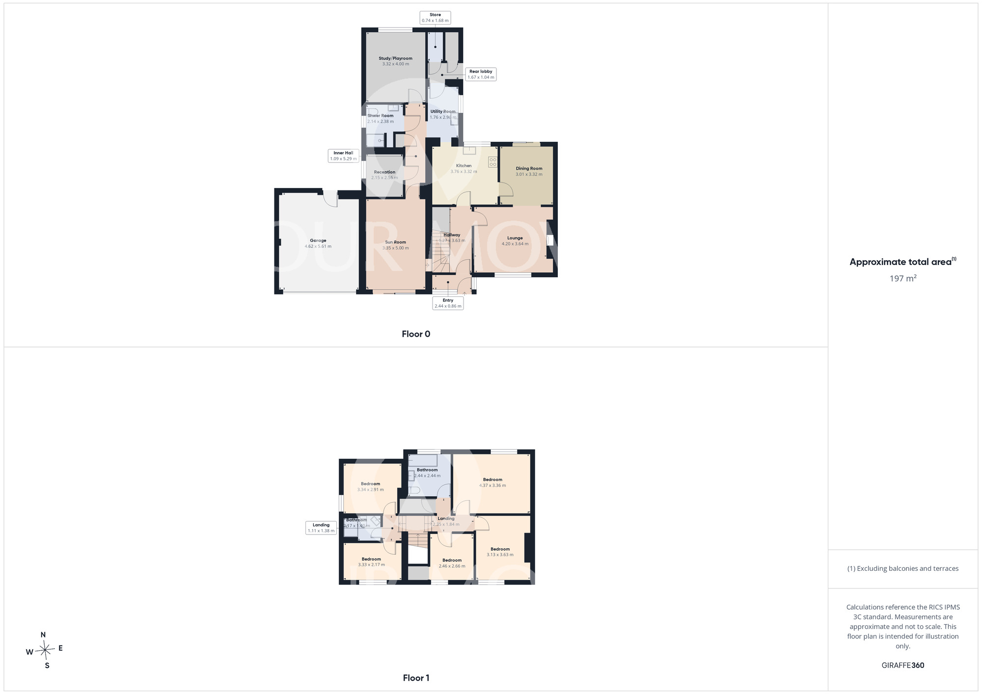 Floorplan of 5 bedroom Semi Detached House for sale, Main Road, Gainford, Durham, DL2
