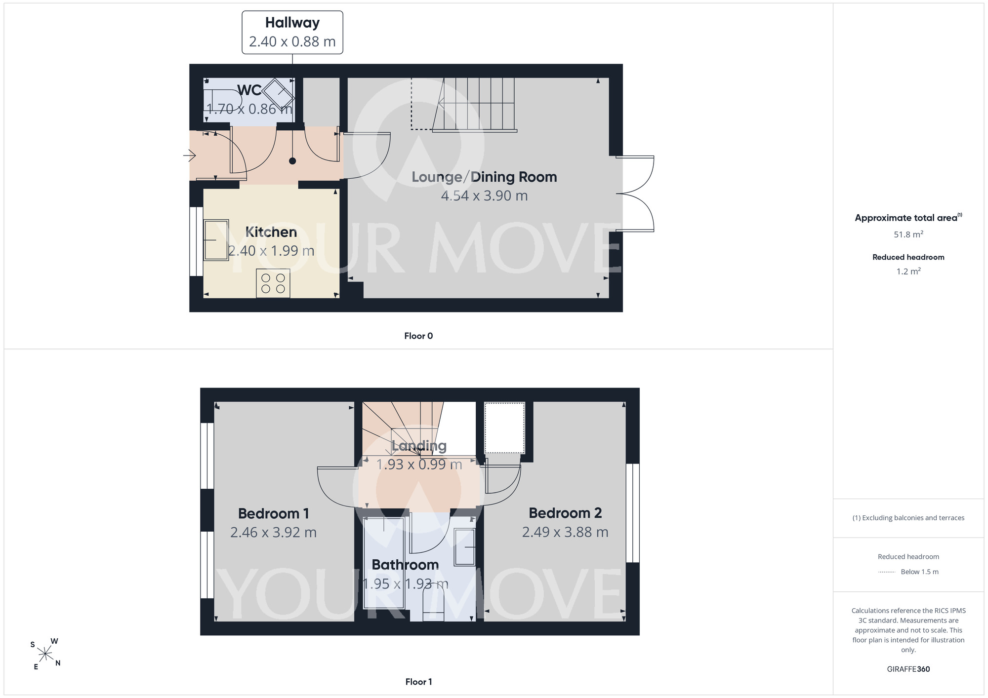 Floorplan of 2 bedroom Mid Terrace House for sale, Chestnut Drive, Darlington, Durham, DL1