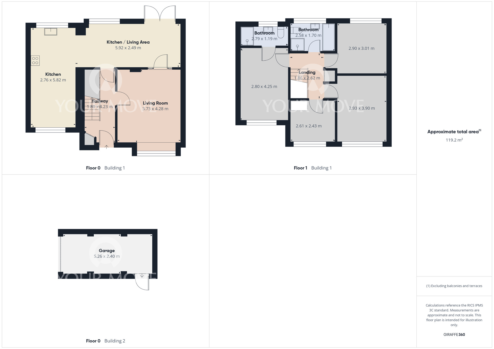 Floorplan of 4 bedroom Detached House for sale, Exeter Drive, Darlington, Durham, DL1