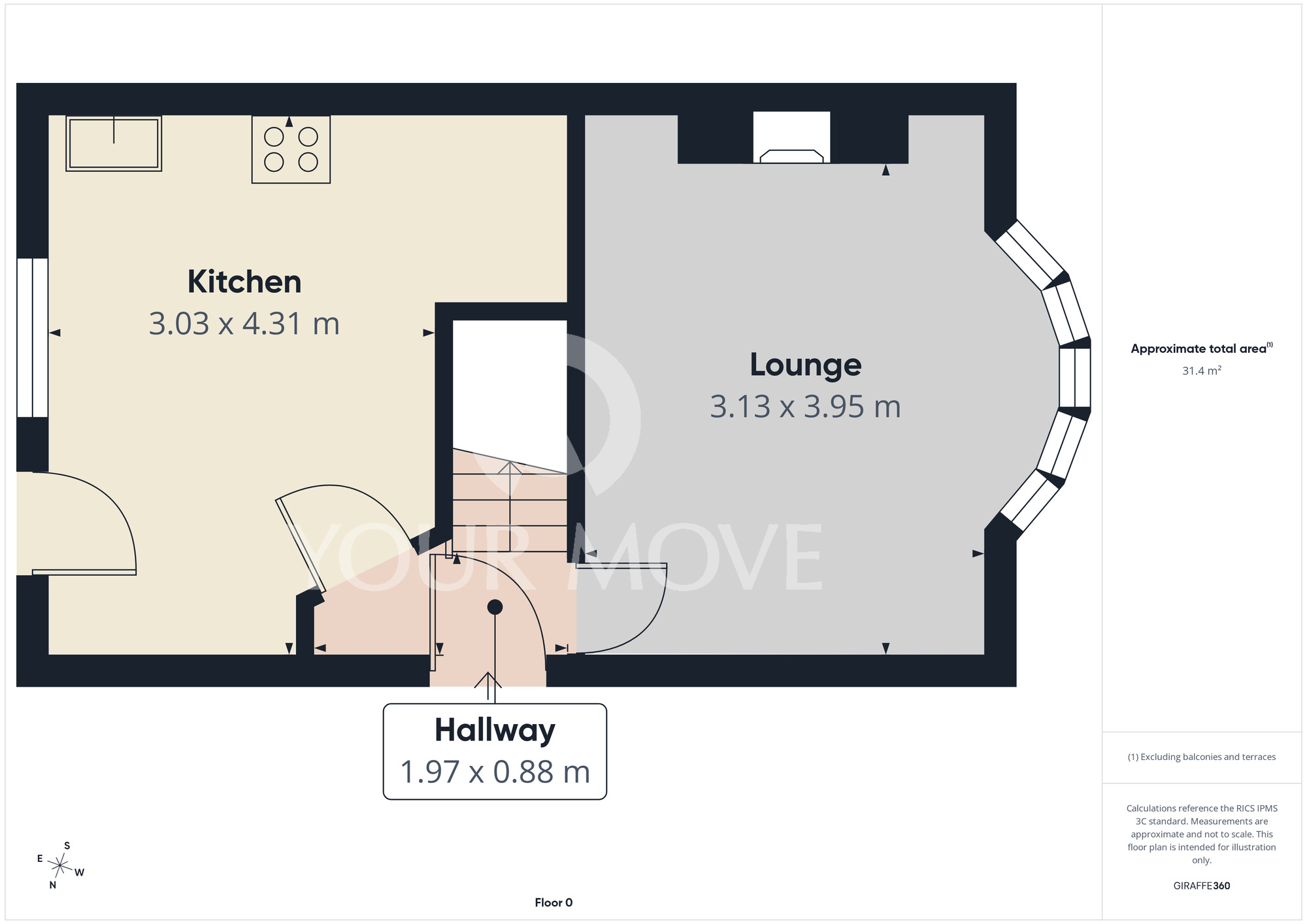 Floorplan of 3 bedroom Semi Detached House for sale, Mallard Road, Darlington, Durham, DL1