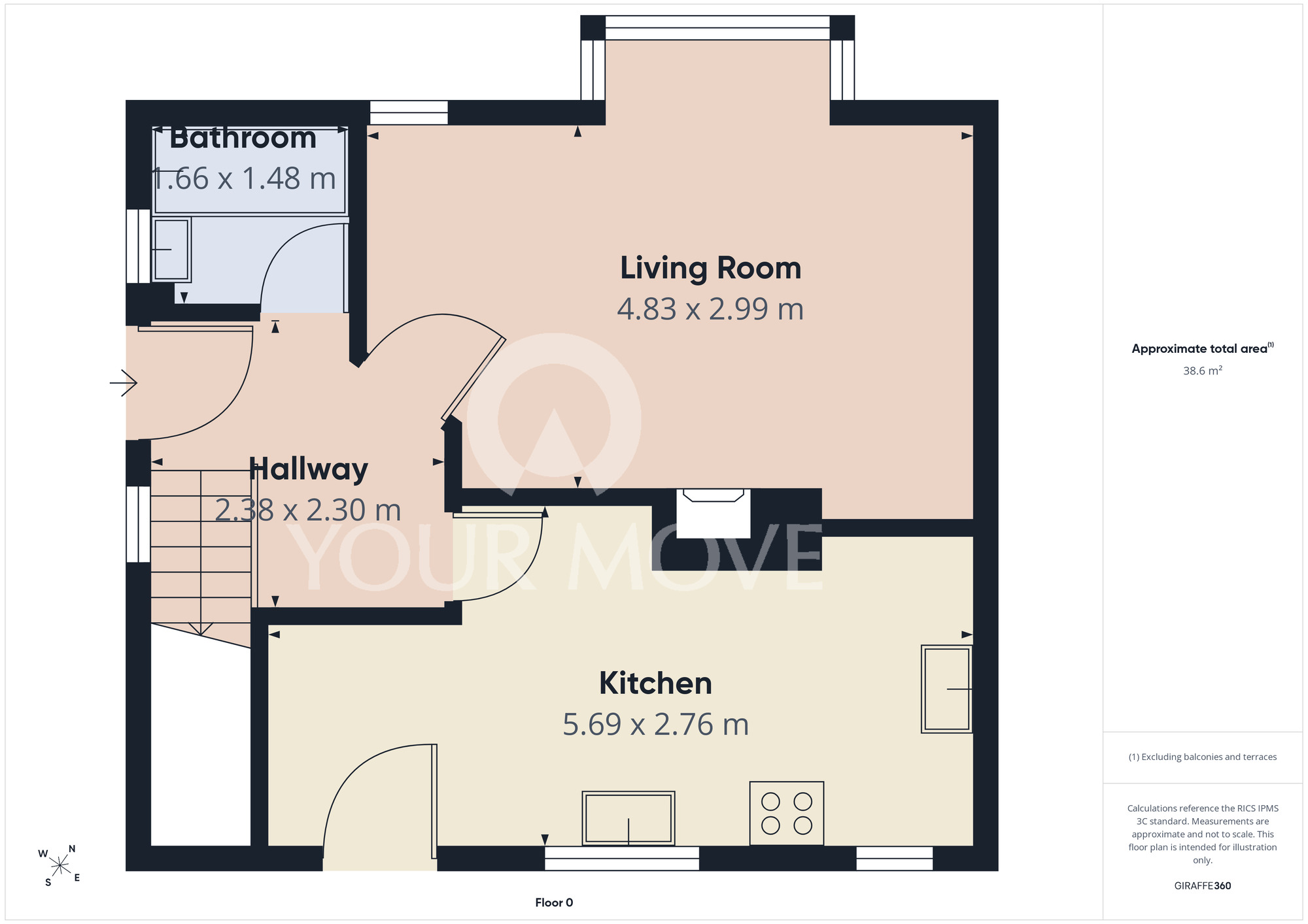 Floorplan of 3 bedroom Semi Detached House for sale, Bolton Close, Durham, DL3