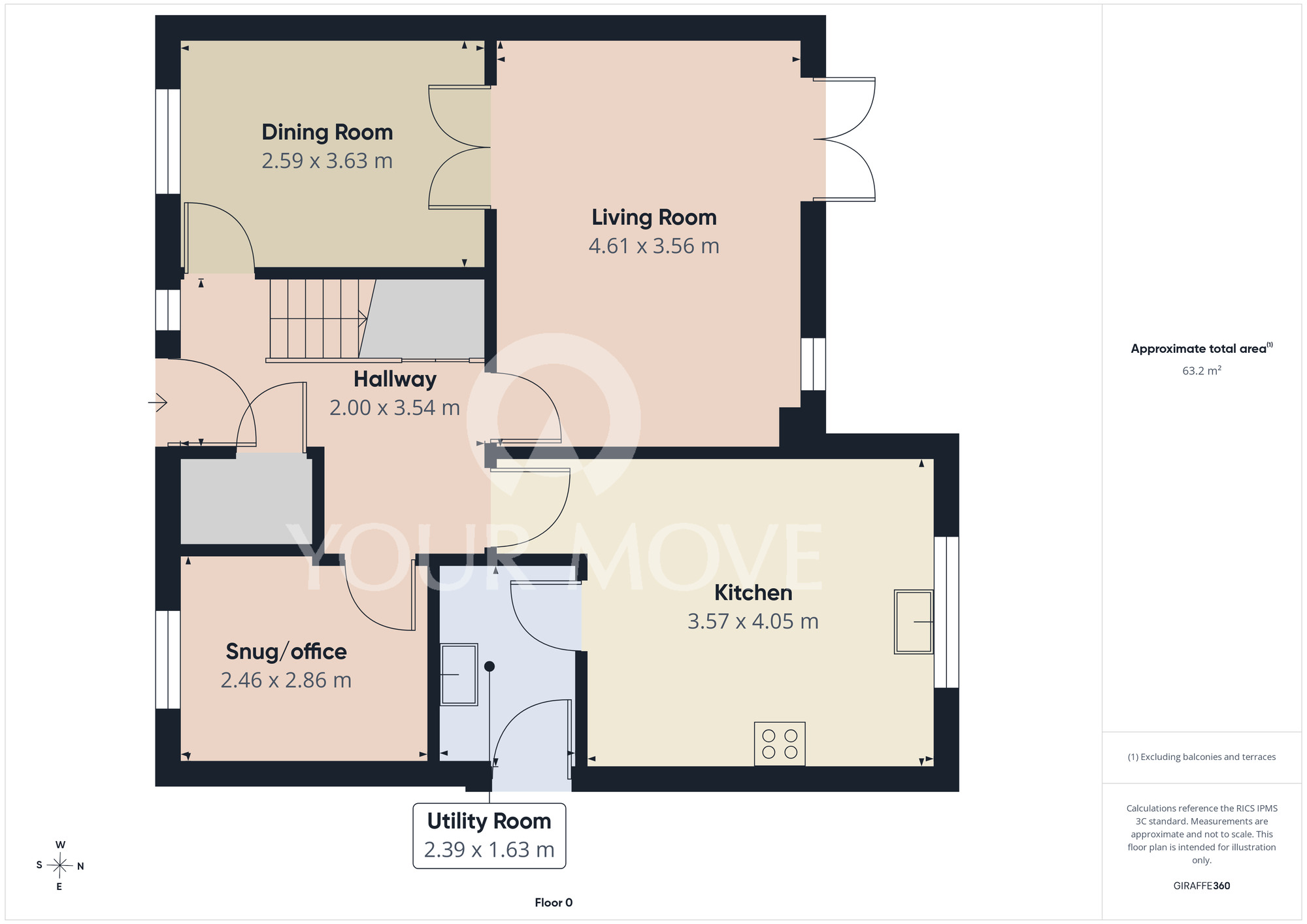 Floorplan of 6 bedroom Detached House for sale, Tower Grange, Darlington, Durham, DL3