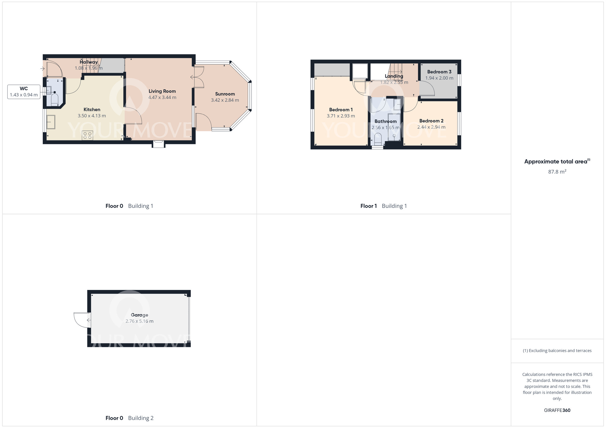 Floorplan of 3 bedroom Semi Detached House for sale, Ridgewood Close, Darlington, Durham, DL1