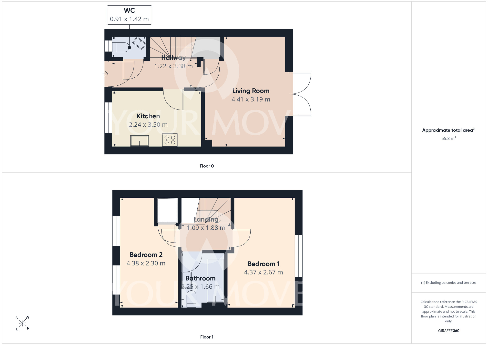 Floorplan of 2 bedroom Mid Terrace House for sale, Sugarhill Crescent, Newton Aycliffe, DL5