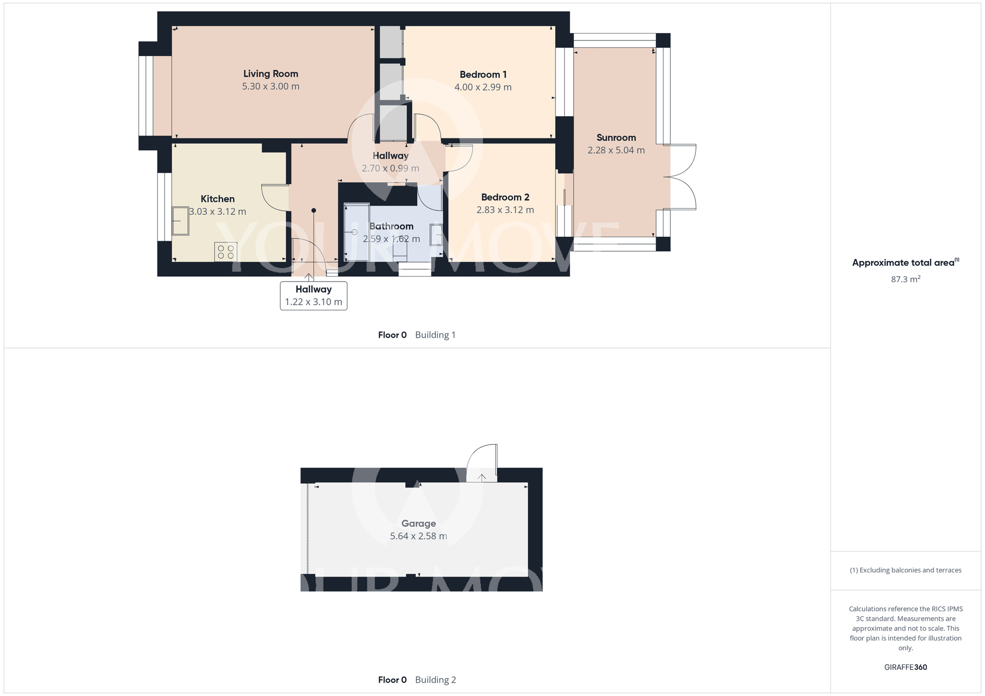 Floorplan of 2 bedroom Detached Bungalow for sale, Annandale, Darlington, Durham, DL1