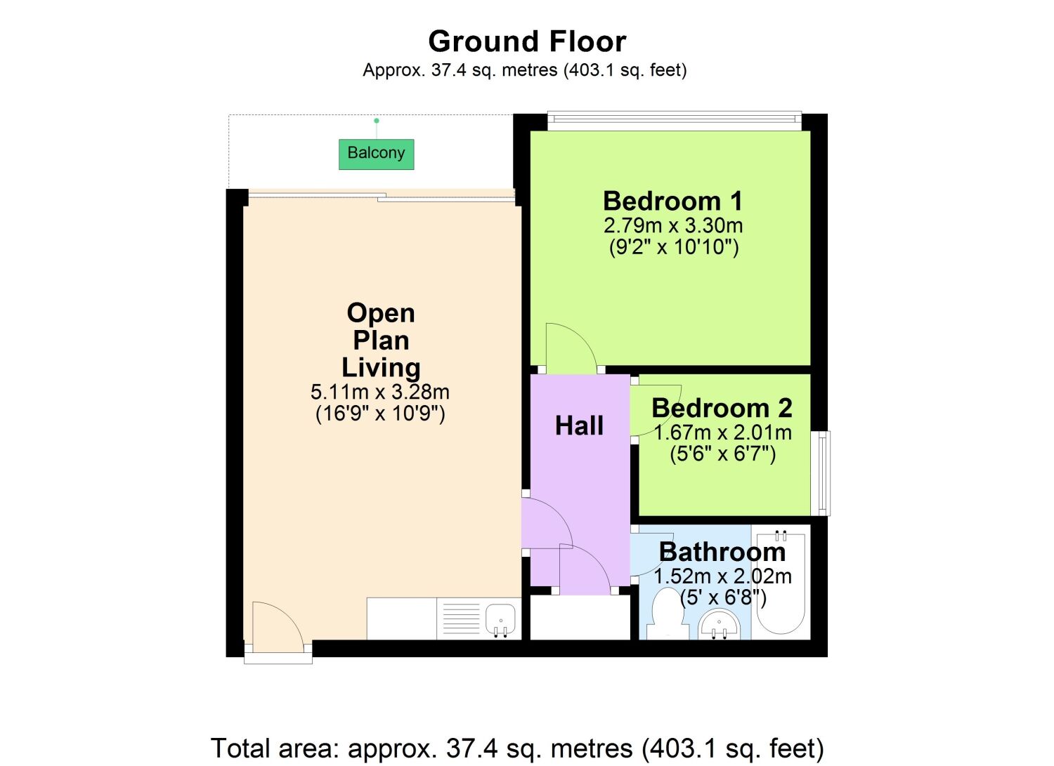Floorplan of 2 bedroom Flat to rent, Devon View, Warren Road, Devon, EX7