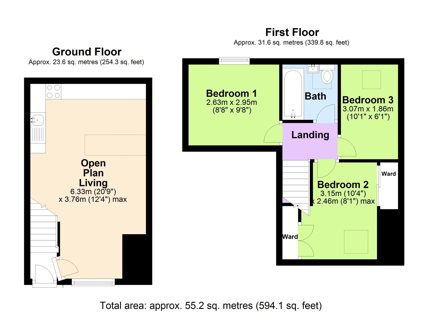 Floorplan of 3 bedroom Mid Terrace House to rent, The Old Brewery, 45 High Street, Devon, EX7