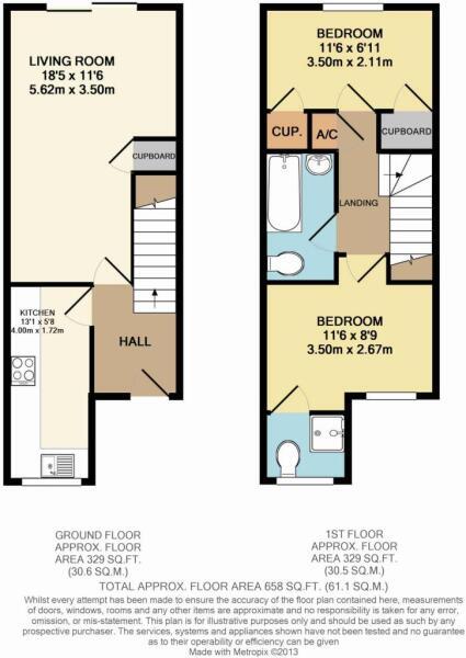 Floorplan of 2 bedroom  House to rent, Chater Court, Deal, Kent, CT14