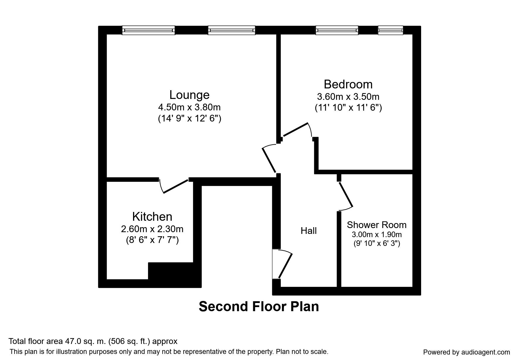 Floorplan of 1 bedroom Flat to rent, Snargate Street, Dover, Kent, CT17