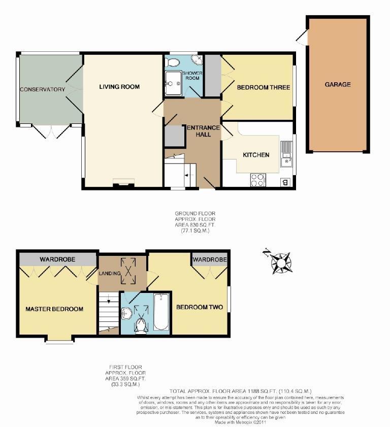 Floorplan of 3 bedroom Detached House for sale, Devon Avenue, Walmer, Kent, CT14
