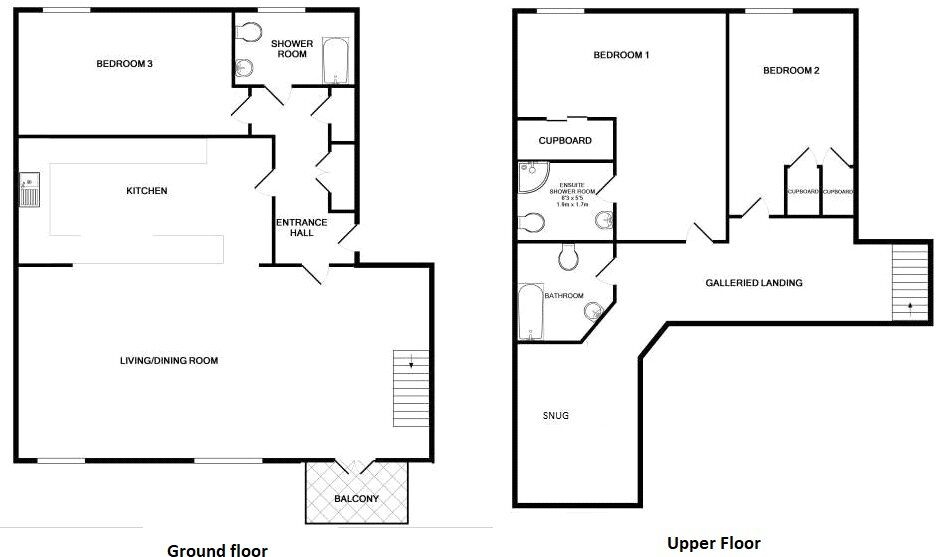 Floorplan of 3 bedroom  Flat for sale, Mill Race, River, Kent, CT17