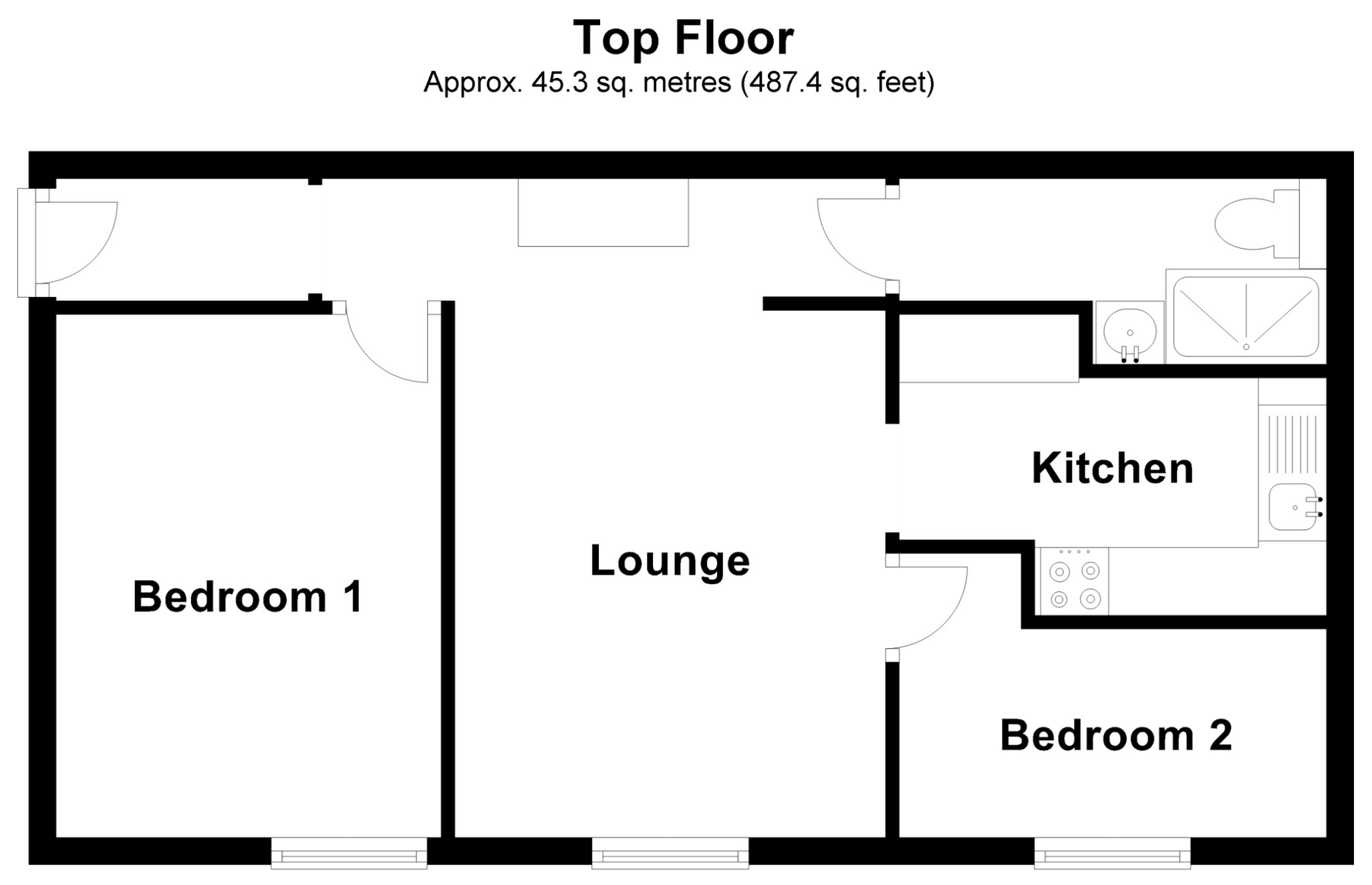 Floorplan of 2 bedroom  Flat for sale, Westbury Road, Dover, Kent, CT17