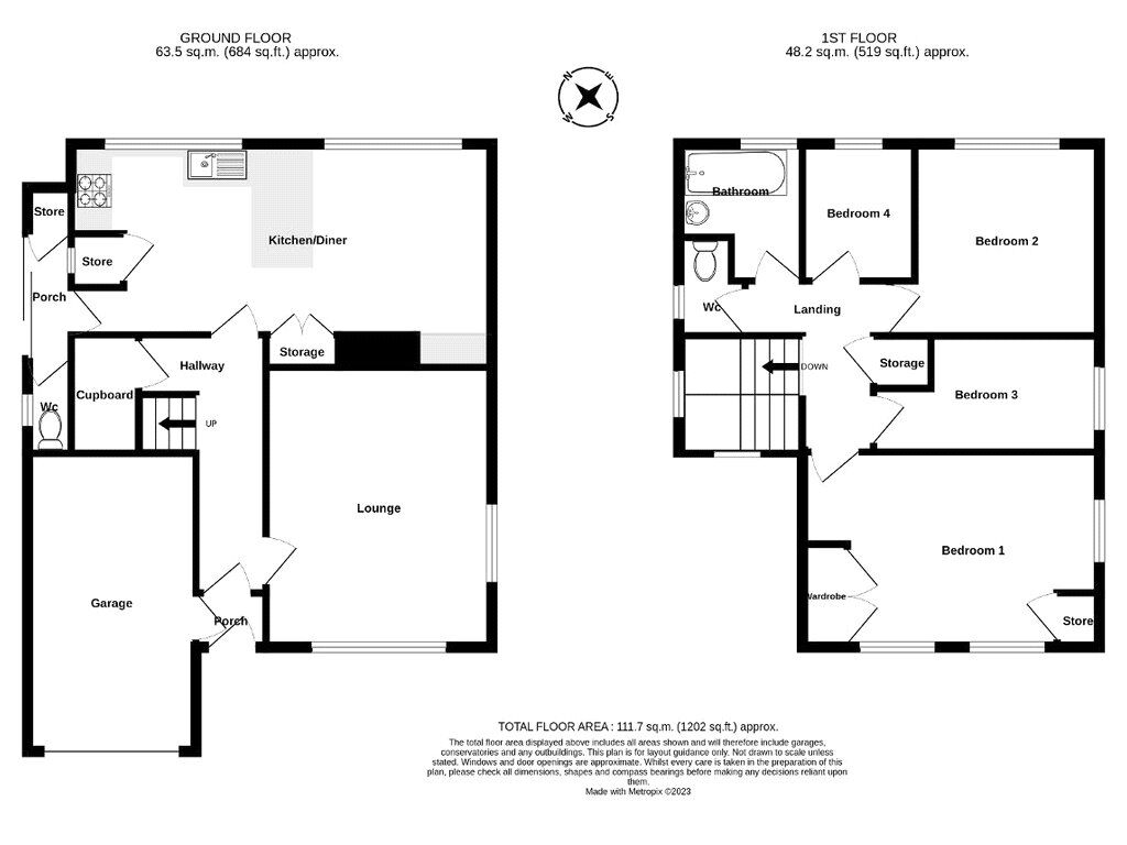 Floorplan of 4 bedroom Detached House to rent, Walmer Castle Road, Walmer, Kent, CT14