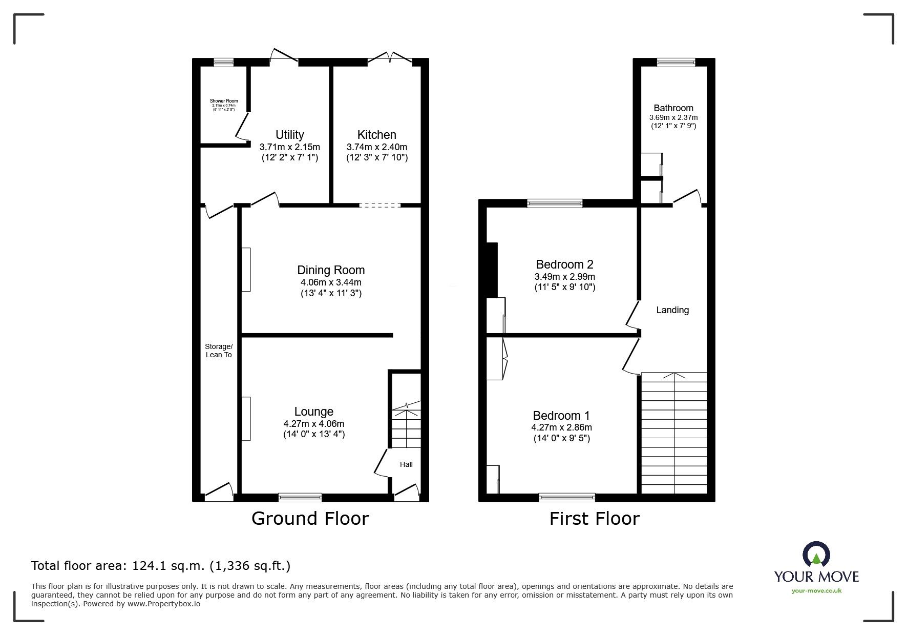 Floorplan of 2 bedroom End Terrace House for sale, Golf Road, Deal, Kent, CT14