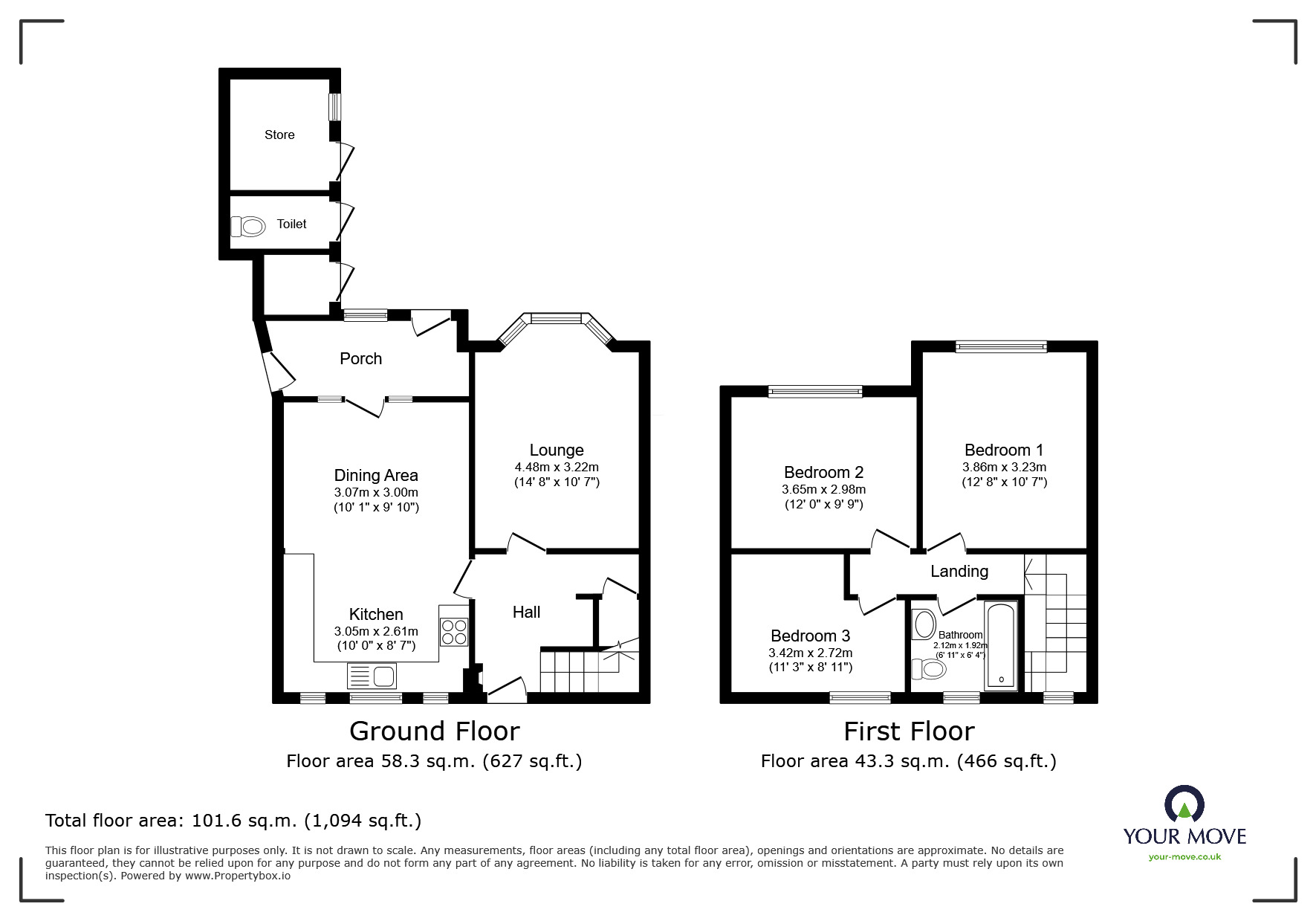 Floorplan of 3 bedroom Mid Terrace House for sale, Rectory Road, Deal, Kent, CT14