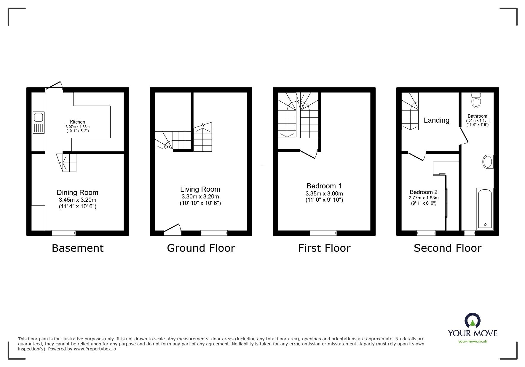 Floorplan of 2 bedroom Mid Terrace House for sale, New Street, Deal, Kent, CT14