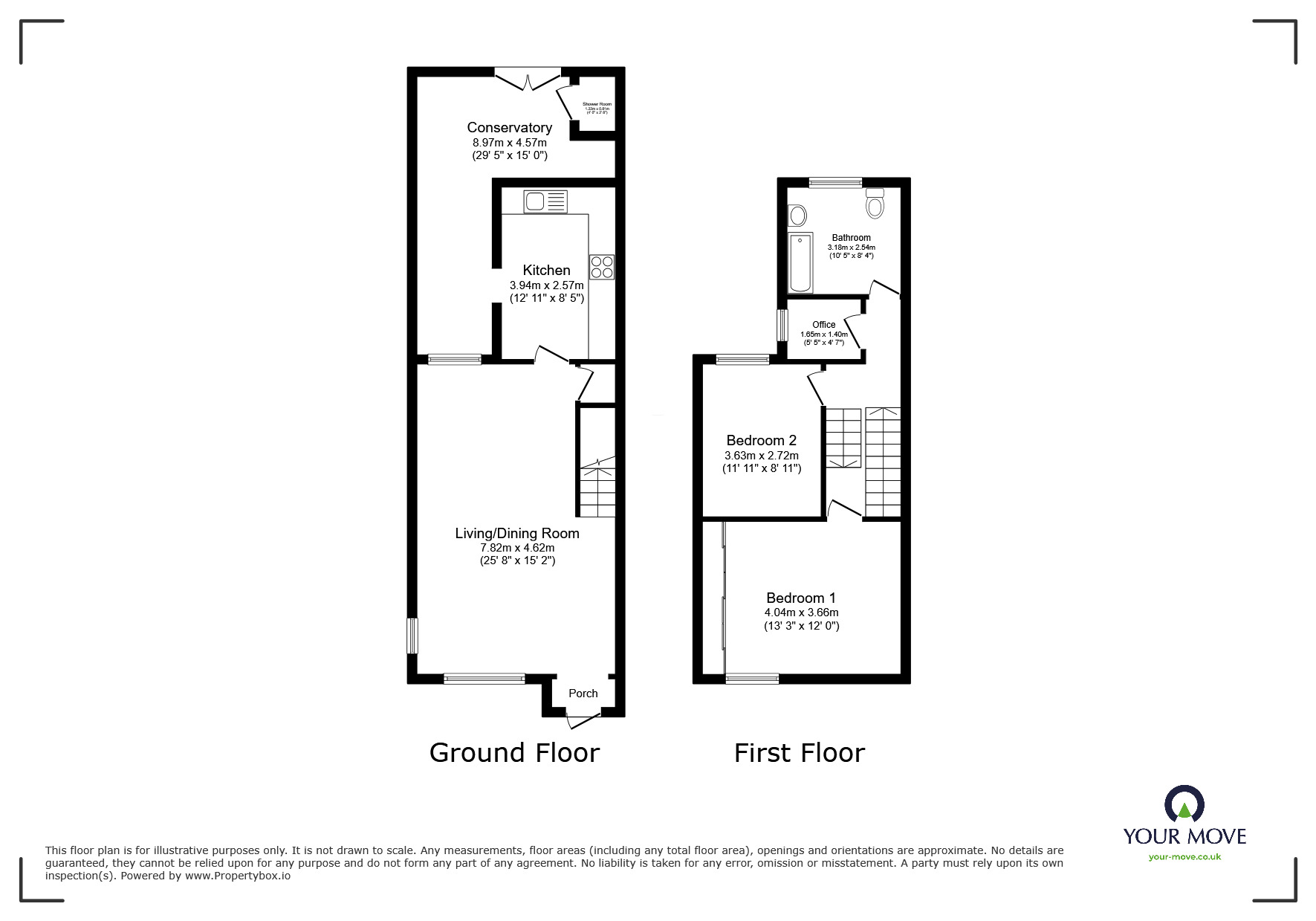 Floorplan of 2 bedroom Mid Terrace House for sale, Downs Road, Walmer, Kent, CT14