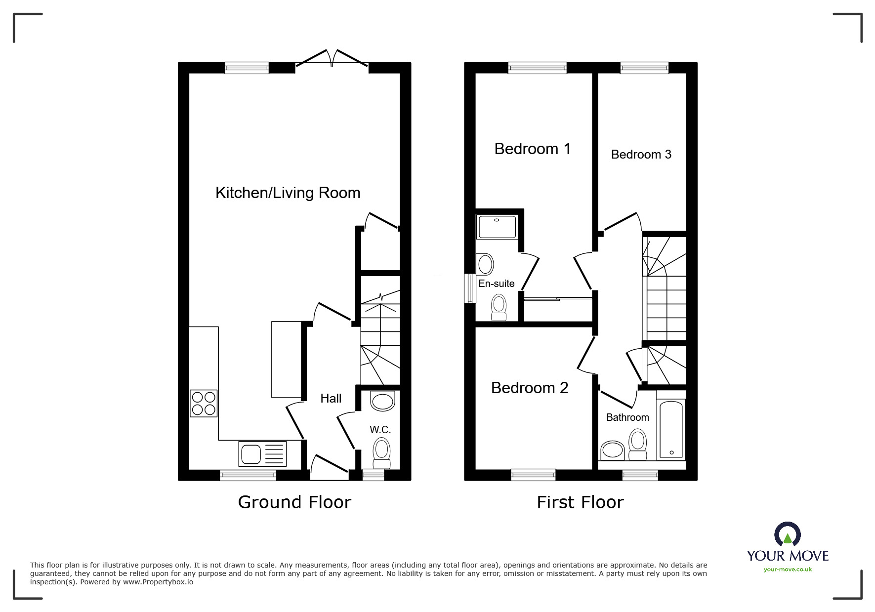 Floorplan of 3 bedroom Semi Detached House to rent, Court Marsh Road, Deal, Kent, CT14
