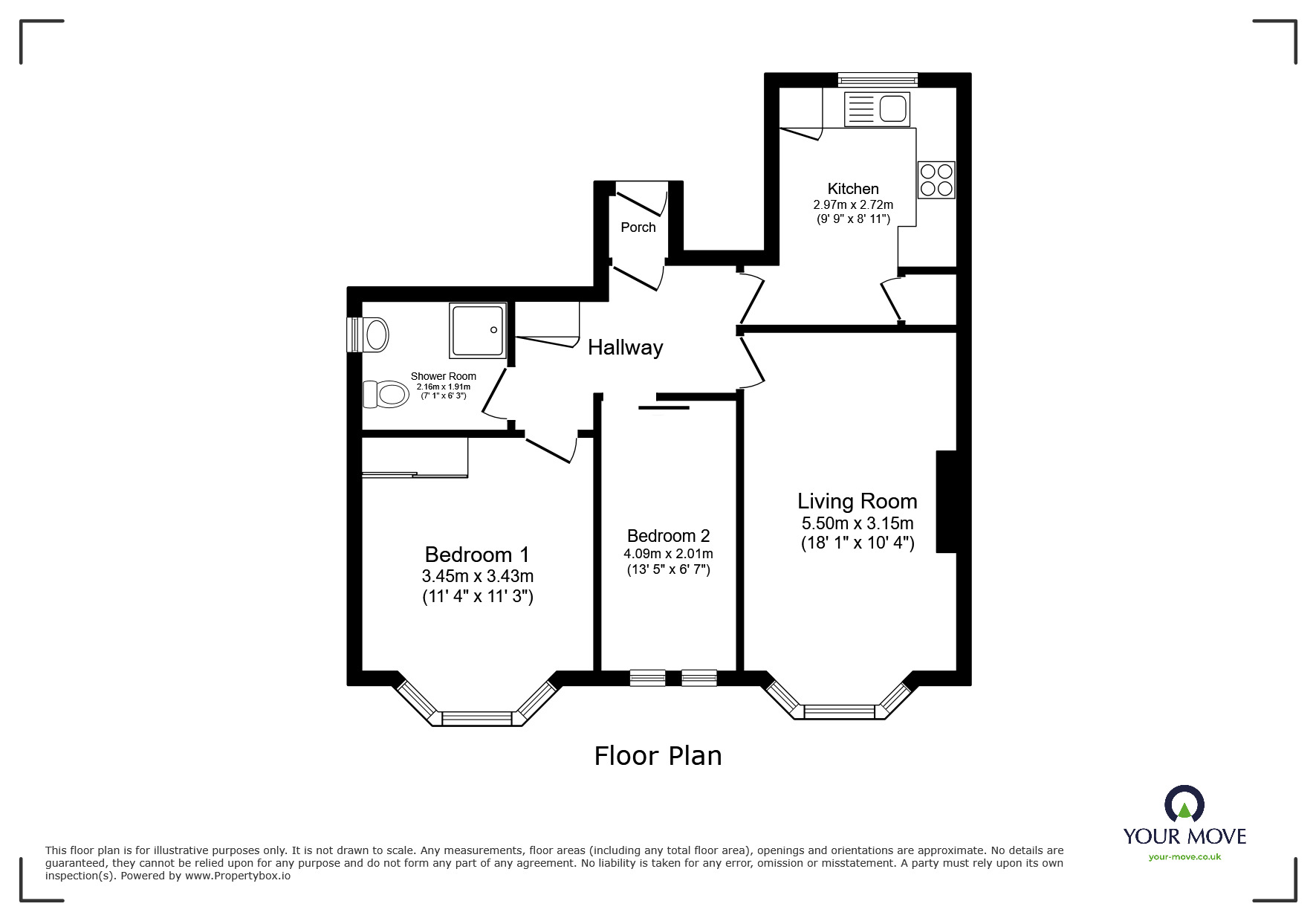 Floorplan of 2 bedroom  Flat to rent, Victoria Road, Deal, Kent, CT14