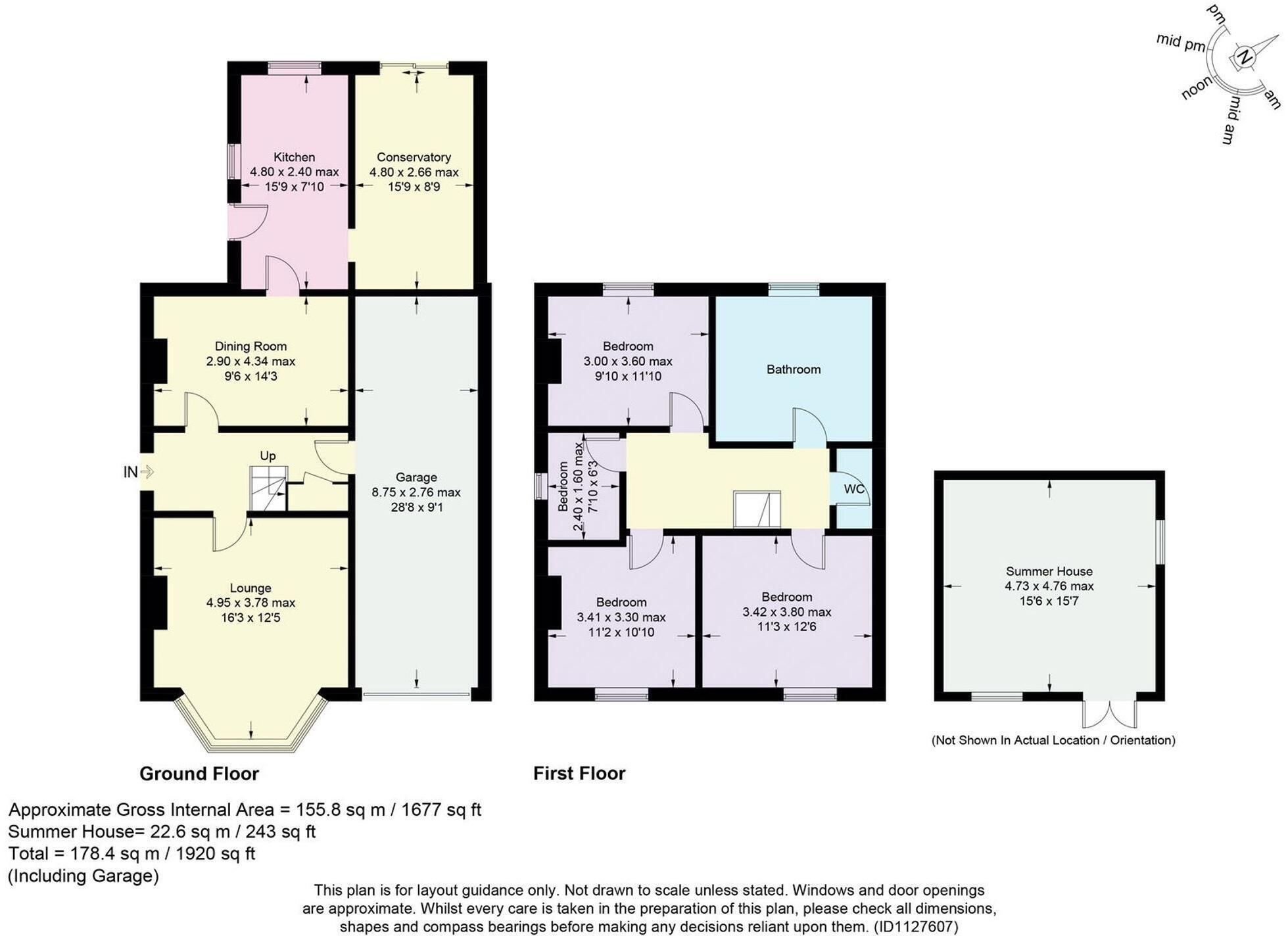 Floorplan of 3 bedroom Detached House for sale, Middle Deal Road, Deal, Kent, CT14
