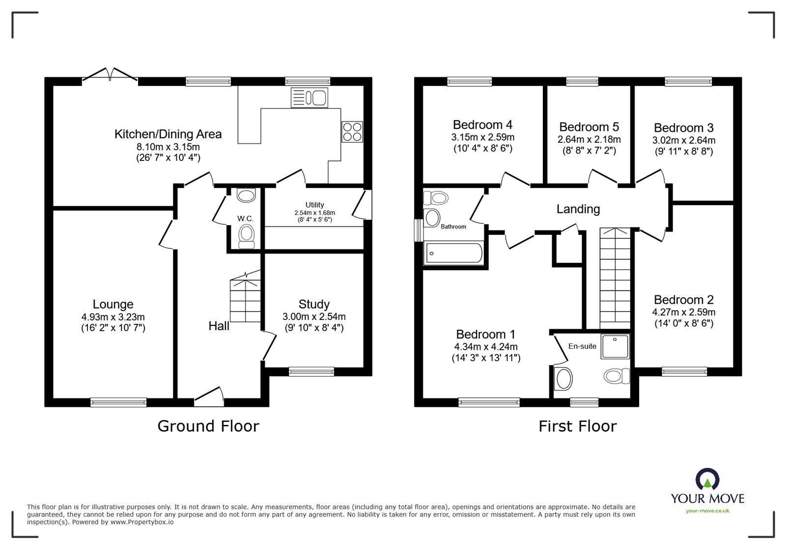 Floorplan of 5 bedroom Detached House for sale, Court Close, Deal, CT14