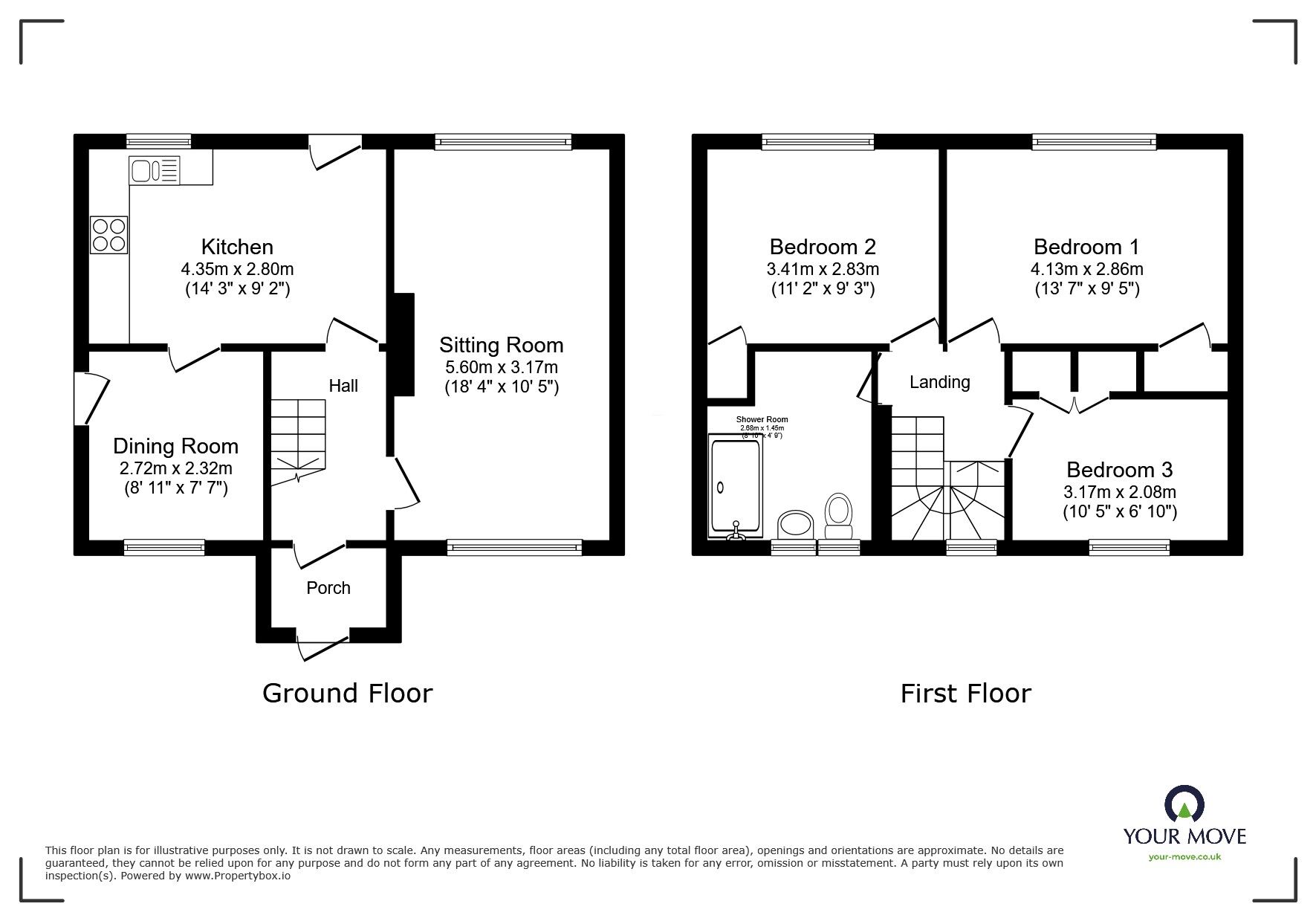 Floorplan of 4 bedroom Semi Detached House for sale, St. Richards Road, Deal, Kent, CT14