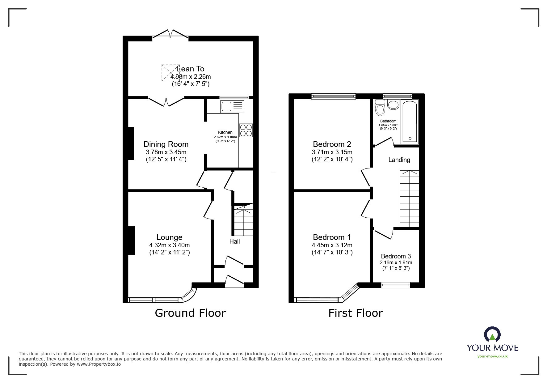 Floorplan of 3 bedroom Mid Terrace House to rent, Alfred Road, Dover, Kent, CT16