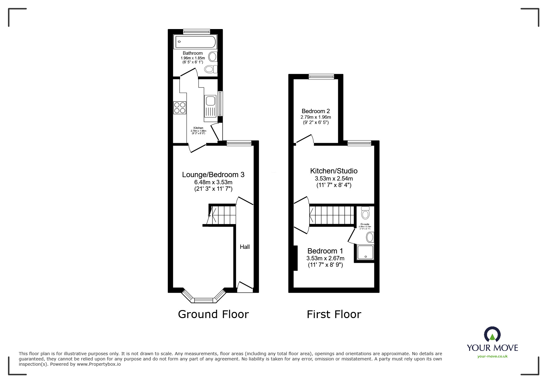 Floorplan of 2 bedroom Mid Terrace House for sale, Coombe Valley Road, Dover, Kent, CT17