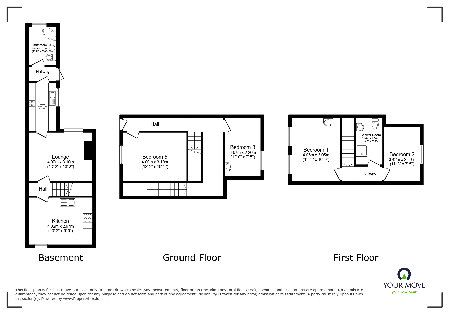 Floorplan of 4 bedroom Mid Terrace House for sale, Edred Road, Dover, Kent, CT17