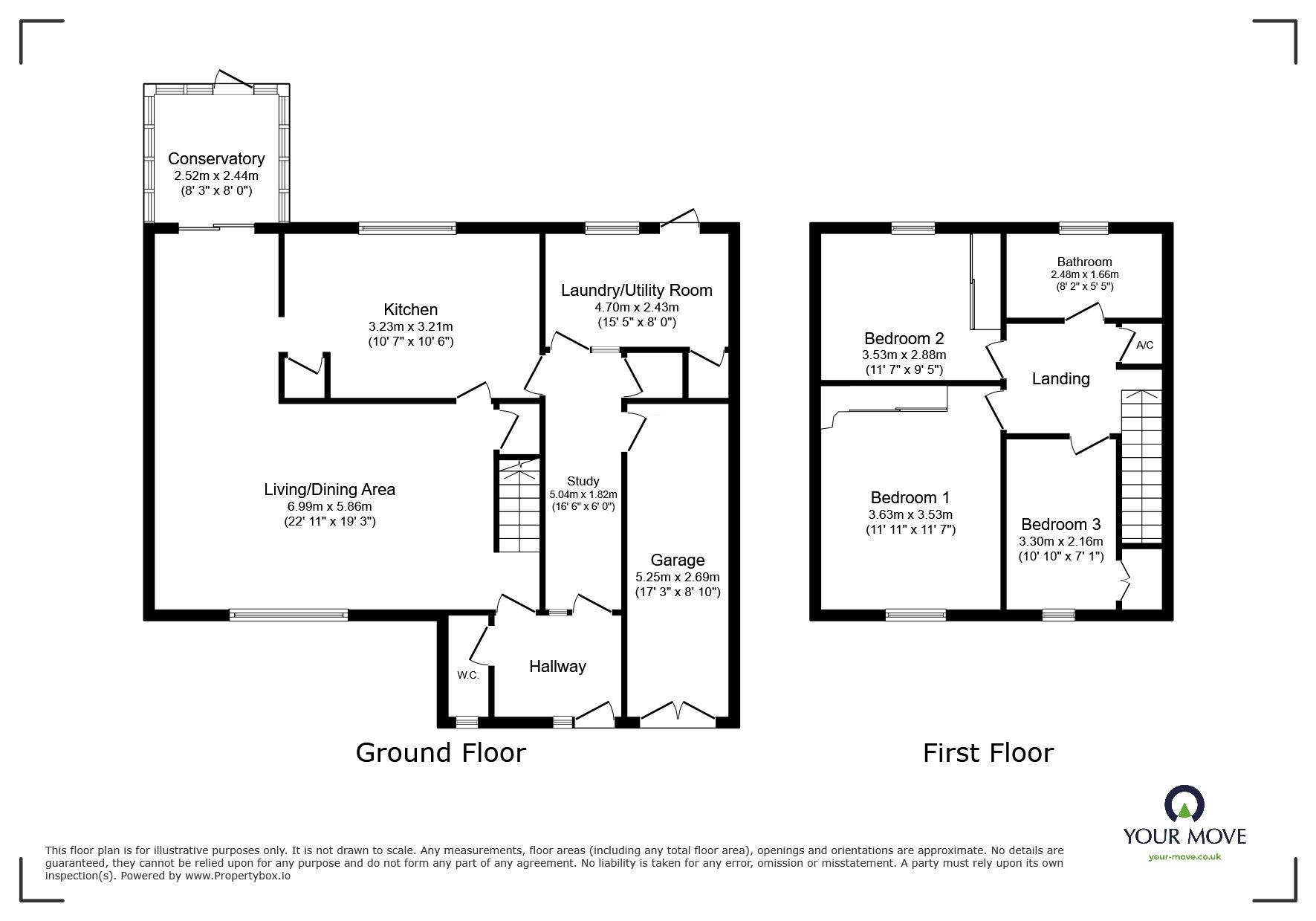 Floorplan of 3 bedroom Detached House for sale, Dover Road, Walmer, Kent, CT14