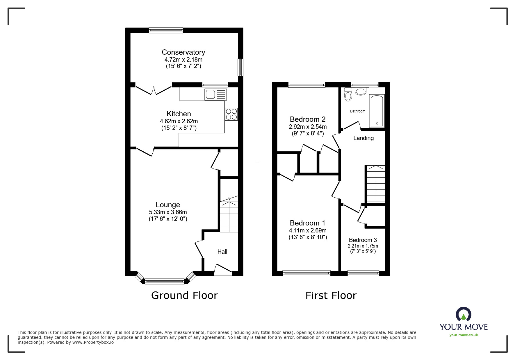 Floorplan of 3 bedroom Semi Detached House to rent, Liverpool Road, Walmer, Kent, CT14