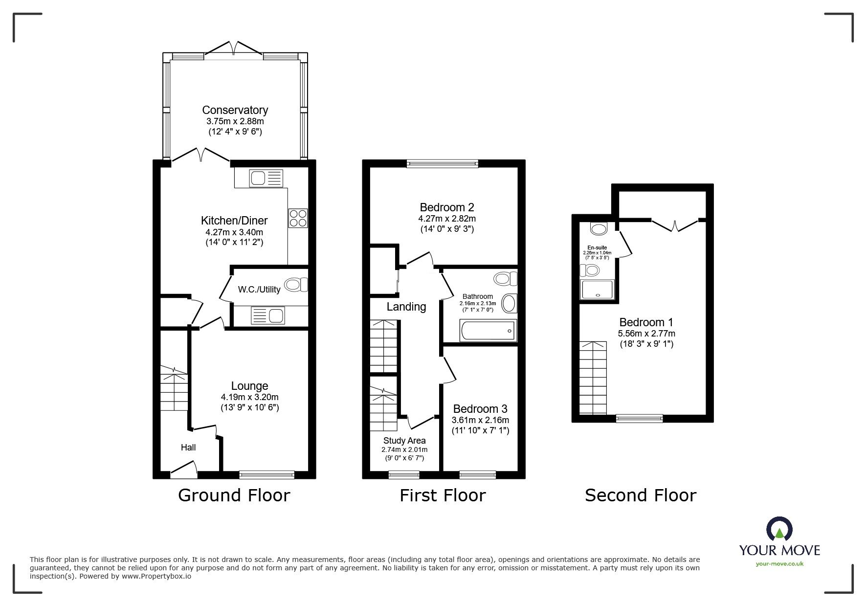 Floorplan of 3 bedroom Semi Detached House to rent, Sea View Avenue, Walmer, Kent, CT14