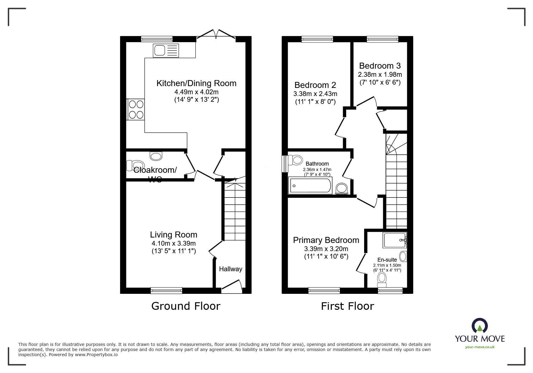 Floorplan of 3 bedroom Semi Detached House for sale, Whiteberry Way, Deal, Kent, CT14