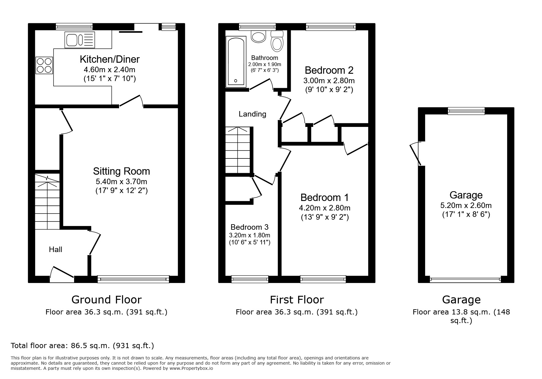 Floorplan of 3 bedroom Semi Detached House to rent, Liverpool Road, Walmer, Kent, CT14