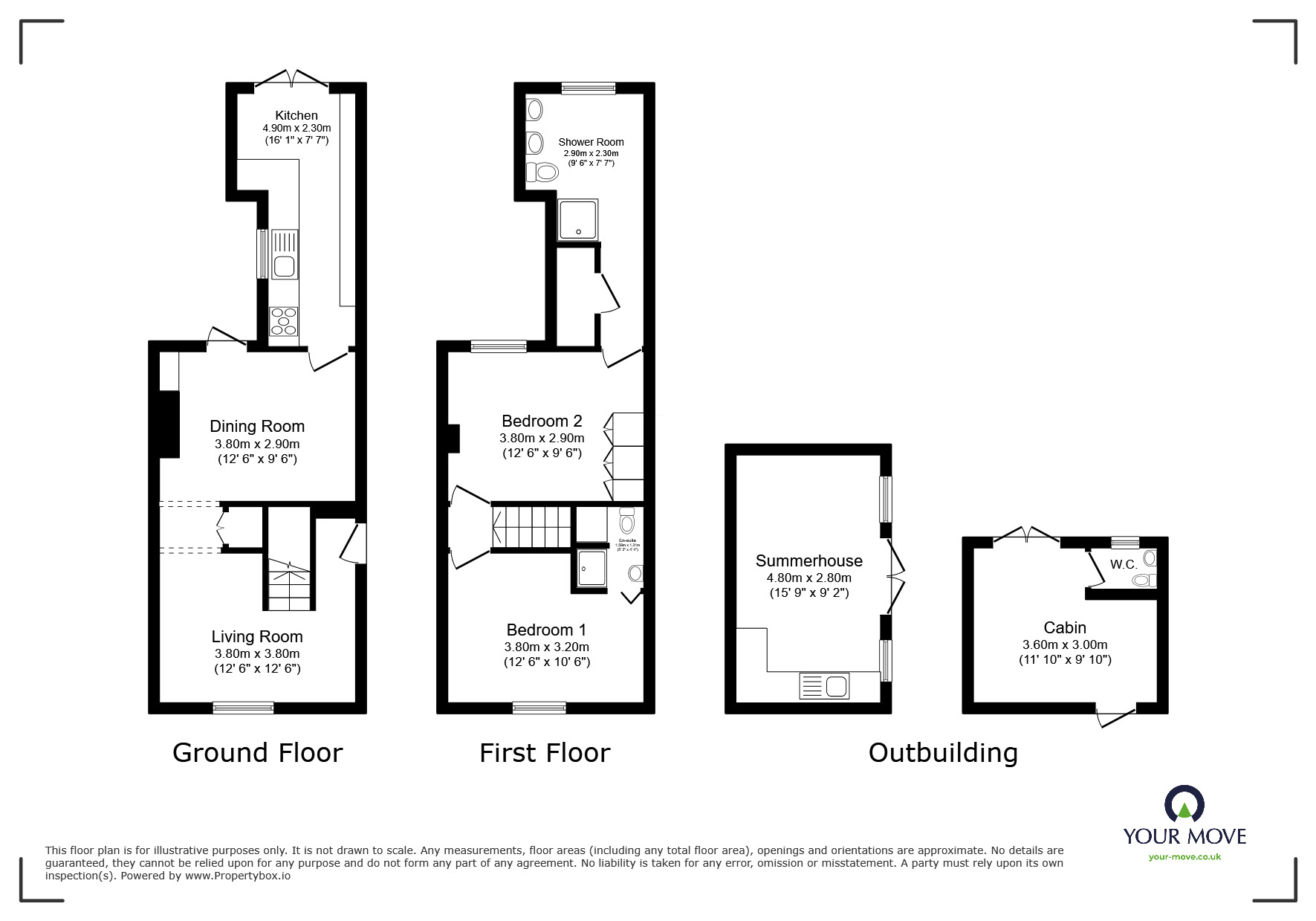 Floorplan of 2 bedroom Detached House for sale, Sandown Road, Deal, Kent, CT14