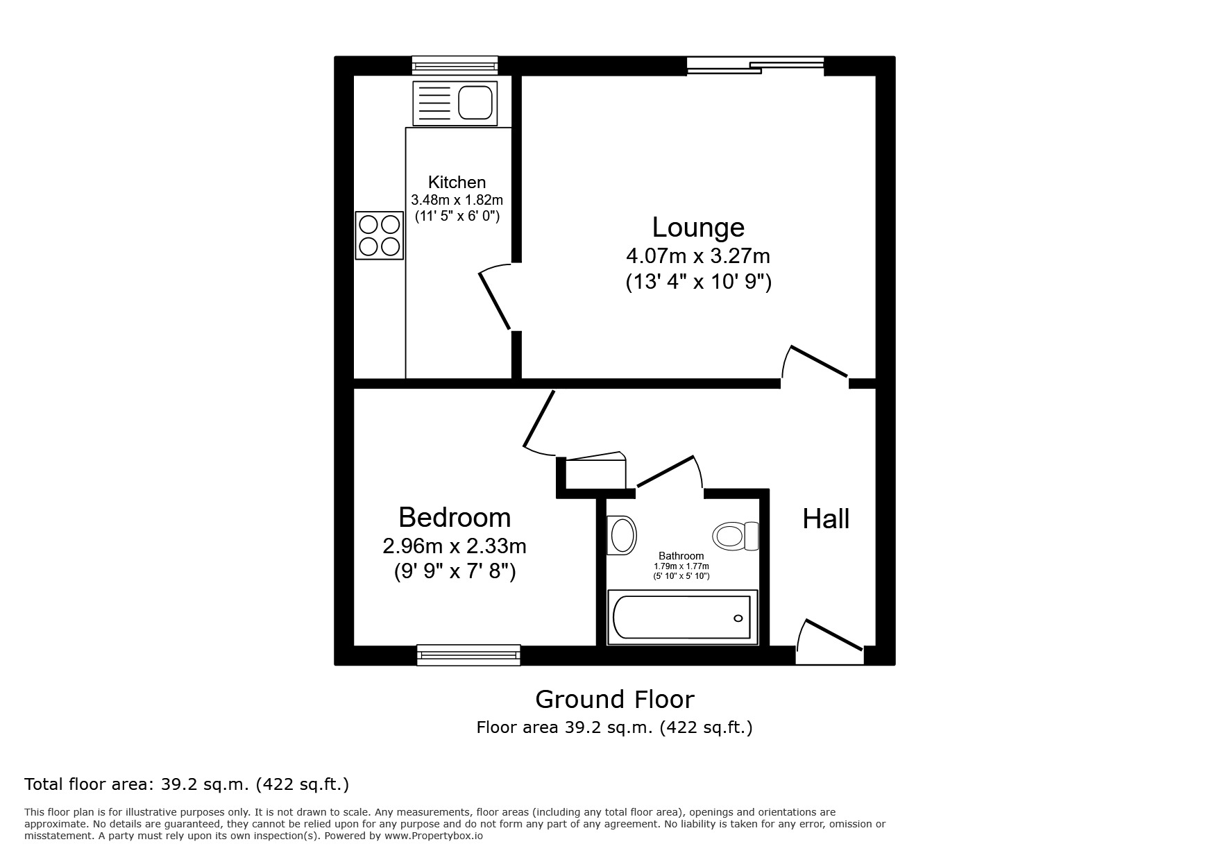 Floorplan of 1 bedroom Flat for sale, Walcheren Close, Deal, Kent, CT14