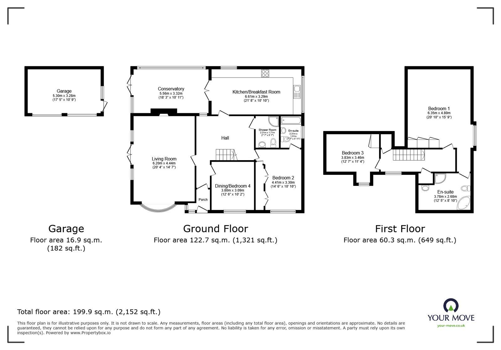 Floorplan of 4 bedroom Detached Bungalow for sale, Balmoral Road, Kingsdown, Kent, CT14