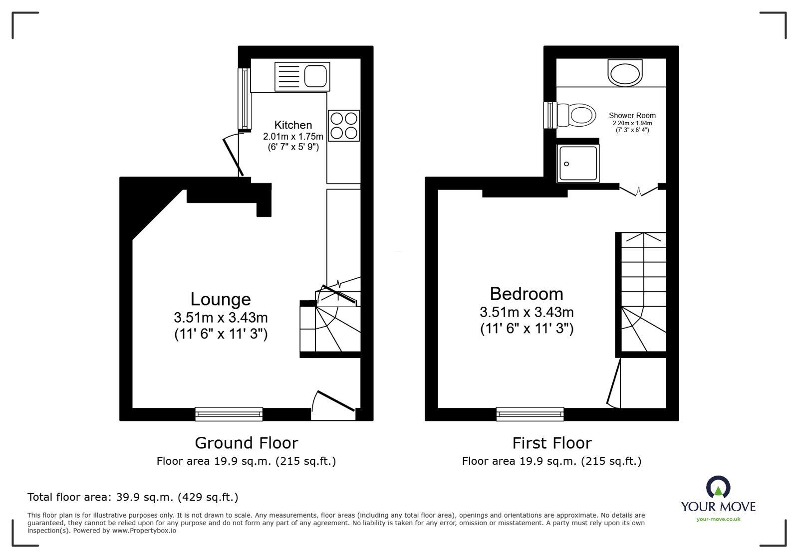 Floorplan of 1 bedroom End Terrace House for sale, Bridge Road, Deal, Kent, CT14