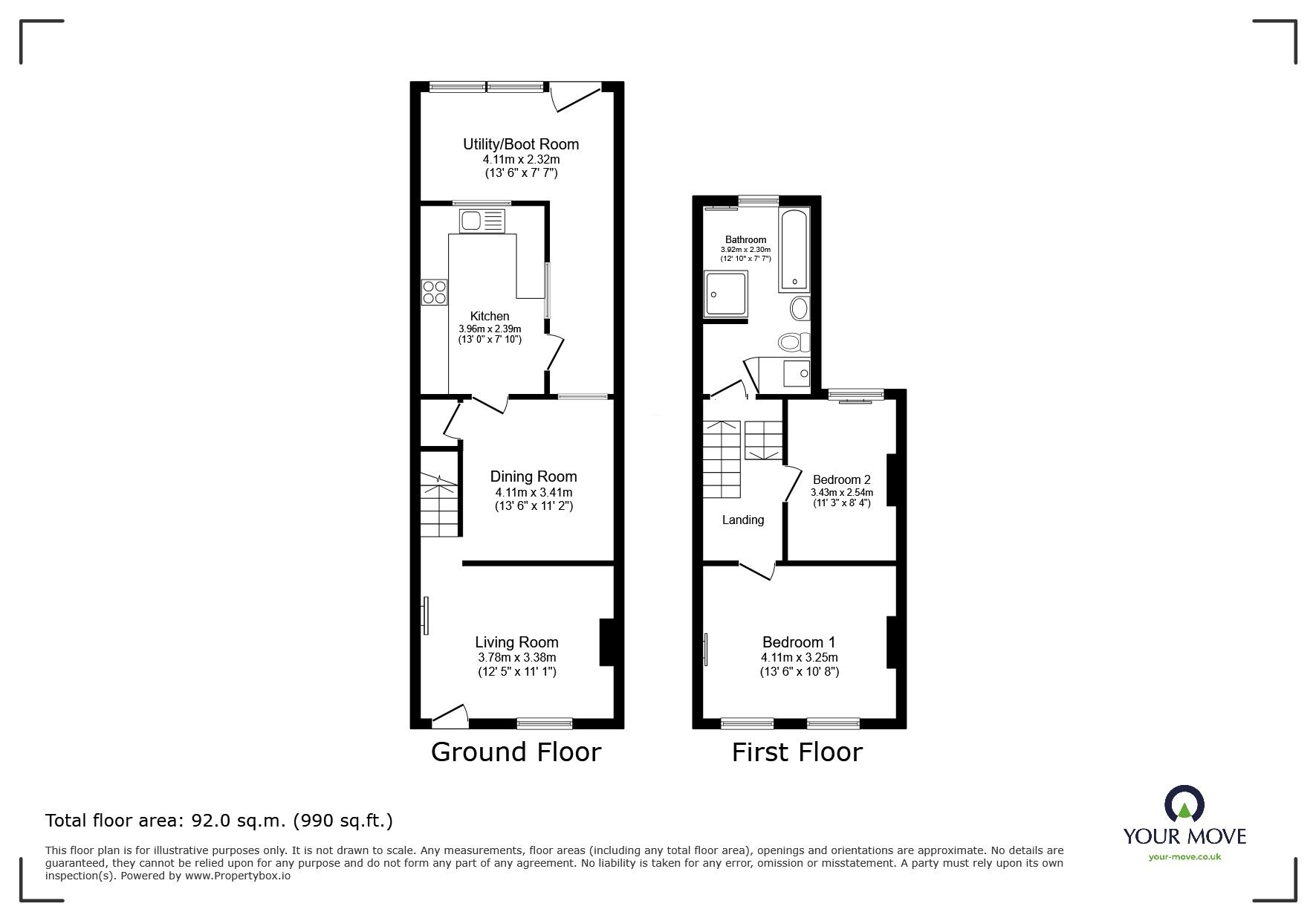 Floorplan of 2 bedroom Mid Terrace House for sale, College Road, Deal, Kent, CT14