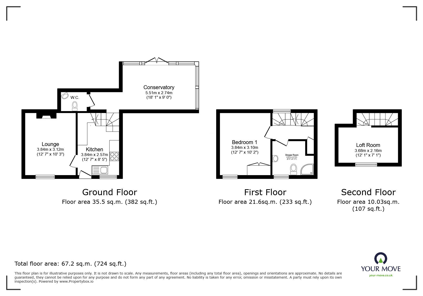 Floorplan of 2 bedroom Detached House for sale, George Alley, Deal, Kent, CT14